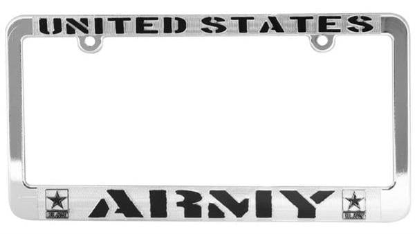 U.S. Army Metalized Plastic License Plate Frame