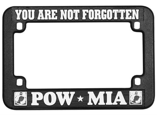 POW - MIA - You Are Not Forgotten Black Plastic Motorcycle Frame