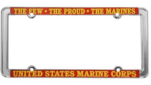 U.S.M.C. - The Few, The Proud, The Marines Thin Rim License Plate Frame