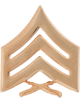 USMC ENLISTED Rank Metal Pin-ons -  GOLD - Pair