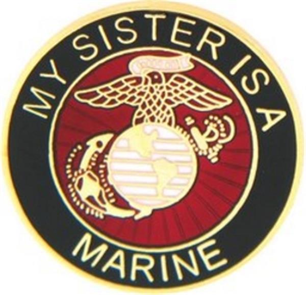 U.S. Marine My Sister Small Hat Pin