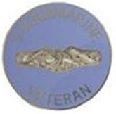 Submarine Vet Small Pin Size 7-8" Metal