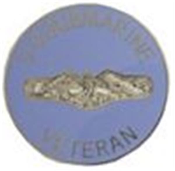 Submarine Vet Small Pin Size 7-8" Metal