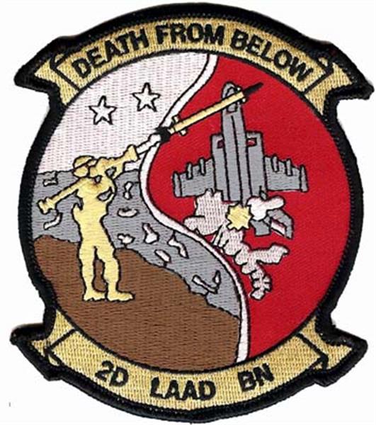 2d LAAD BN "DEATH FROM BELOW" USMC Patch