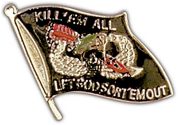 Kill Em All Flag Small Hat Pin