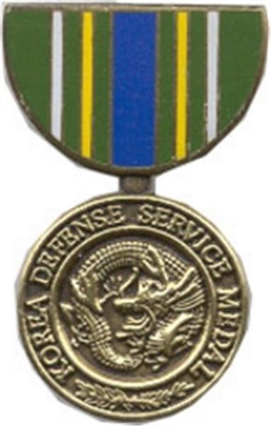 Korean Defense Service Mini Medal Small Pin