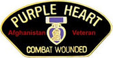 Afghanistan Purple Heart Small Hat Pin