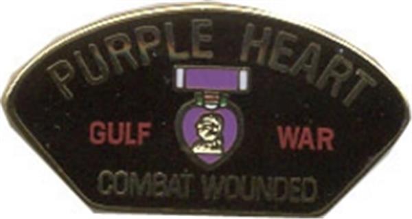 Gulf War Purple Heart Small Hat Pin