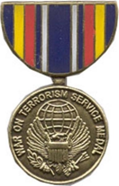War On Terrorism Service Mini Medal Small Pin