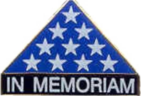 In Memoriam Flag Small Hat Pin