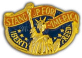 Stand Up America Small Hat Pin