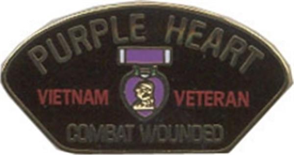 Vietnam Purple Heart Small Hat Pin