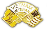 US Flag-Vietnam Veteran Small Hat Pin