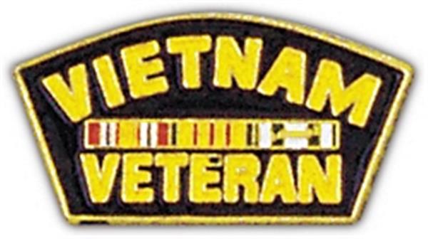 Vietnam Veteran Ribbons Small Hat Pin