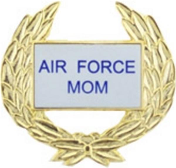 USAF Mom Wreath Small Hat Pin