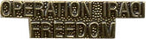 Operation Iraqi Freedom Letters Small Hat Pin