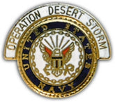 Desert Storm Navy Logo Small Hat Pin
