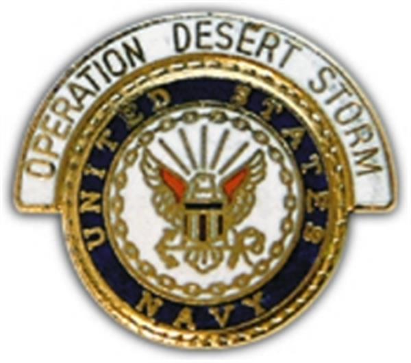 Desert Storm Navy Logo Small Hat Pin
