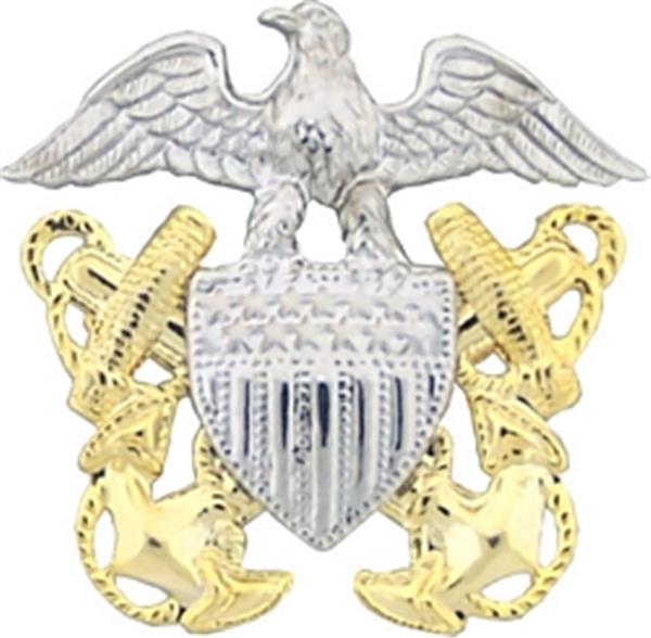 USN Garrison Cap Badge Large Pin
