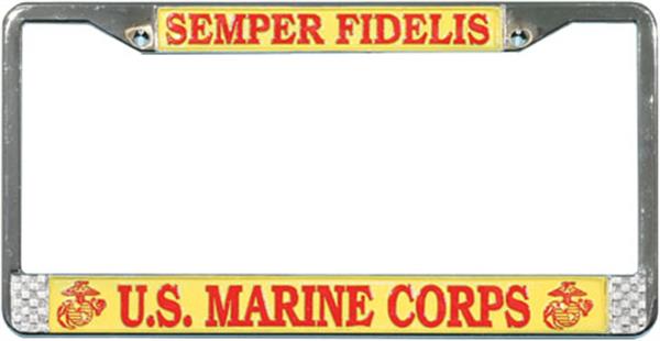 U.S. MARINE CORP SEMPER FIDELIS License Plate Frame