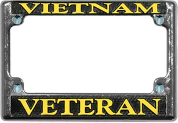 Vietnam Veteran Motorcycle License Plate Frame - Metal