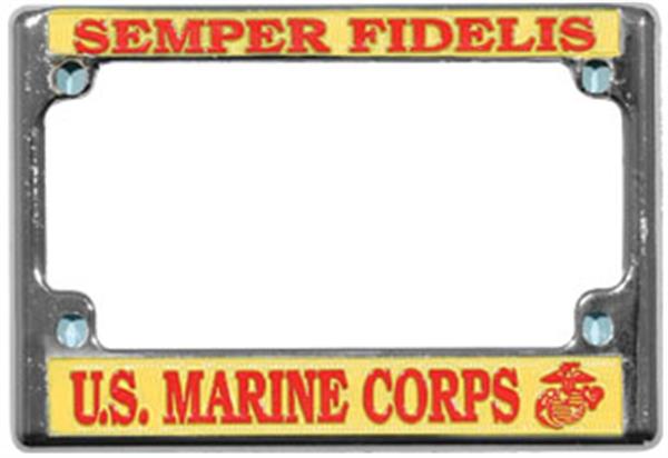 U.S. Marine Corp Motorcycle License Plate Frame - Metal