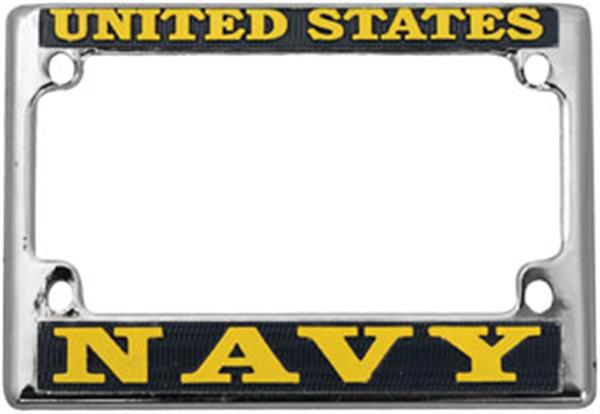 U.S. Navy Motorcycle License Plate Frame - Metal
