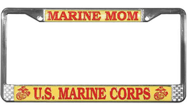 MARINE MOM License Plate Frame