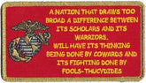 A Nation by Thuchdides USMC Patch