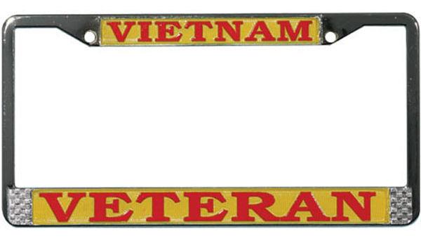 VIETNAM VETERAN License Plate Frame - Metal