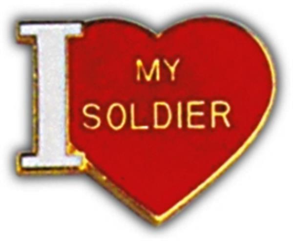 I Love My Soldier Small Hat Pin