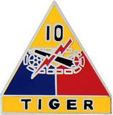 10th Armored Division Small Hat Pin