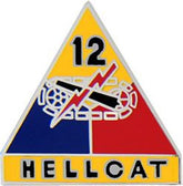 12th Armored Division Small Hat Pin