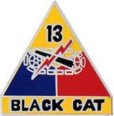 13th Armored Division Small Hat Pin