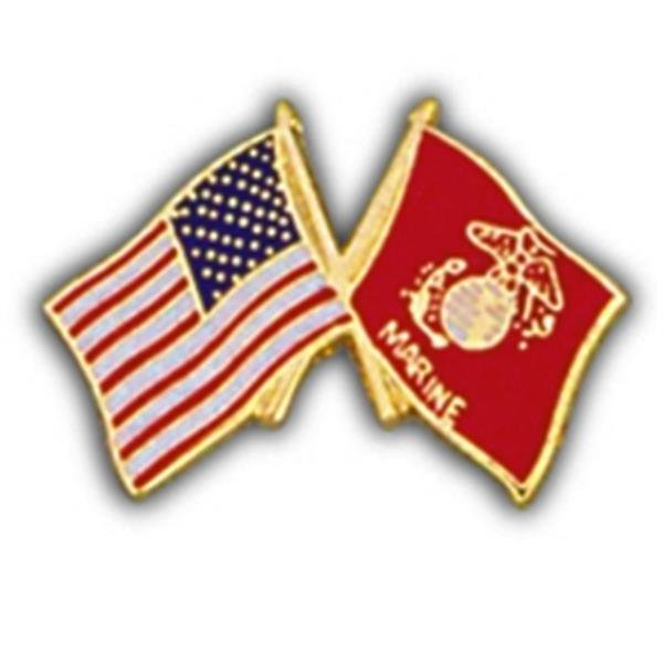 USA USMC Flags Small Hat Pin