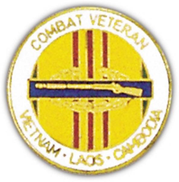 CIB Combat Veteran Small Pin