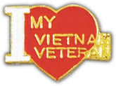 I Love My Vietnam Vet Small Pin