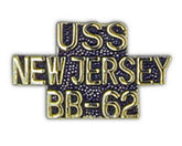 USS NEW JERSEY BB-62 Small Pin