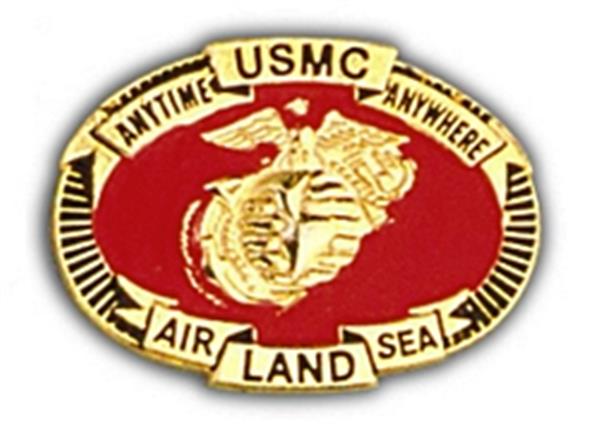 USMC Air , Land, Sea Small Hat Pin