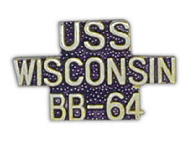 USS WISCONSIN BB-64 Small Pin