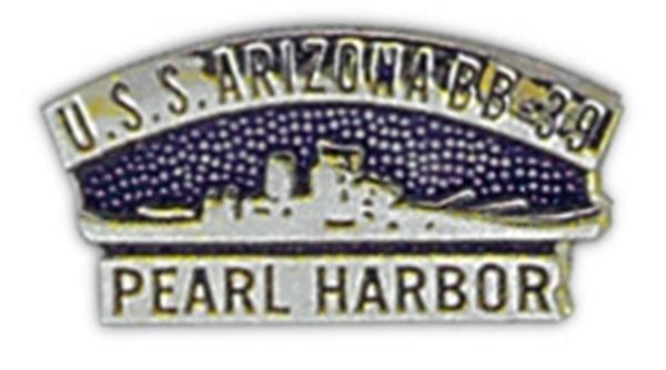 USS Arizona Small Pin