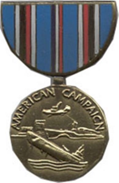 American Campaign Mini Medal Small Pin