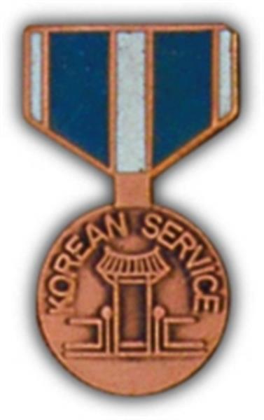 Korean Service Mini Medal Small Pin