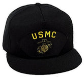 USMC Black Ball Cap with EGA