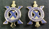 10th Infantry Distinctive Unit Insignia - Pair - COURAGE AND FIDELITY MDCCCLV