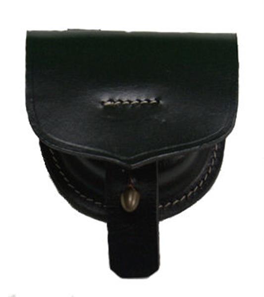 Civil War Leather Cap Box - Shield Front
