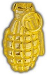 Pineapple Grenade Gold Small Hat Pin