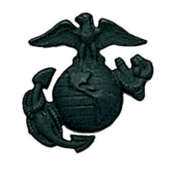 USMC Anchor Small (LT) - BLACK 1/2 Inch Hat Pin