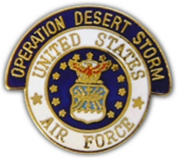 Desert Storm Air Force Logo Small Hat Pin