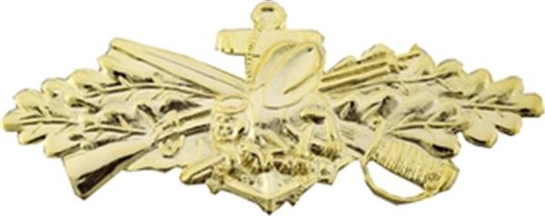 Seabees Combat Service Badge Gold Large Pin
